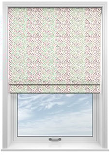 Fitzrovia Print, Pink Pop - Motorised Roman Blind